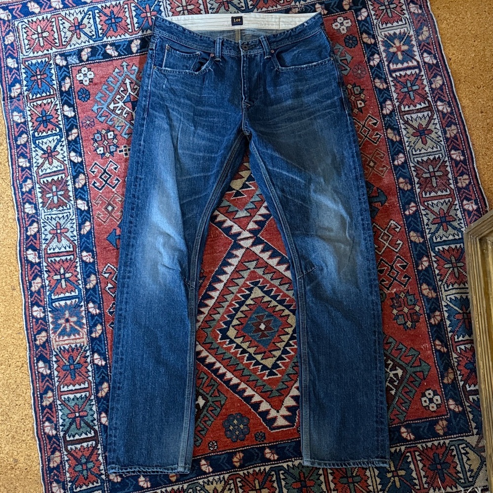 Lee Men's Classic Blue Straight Jeans Made in Japan Selvage 101